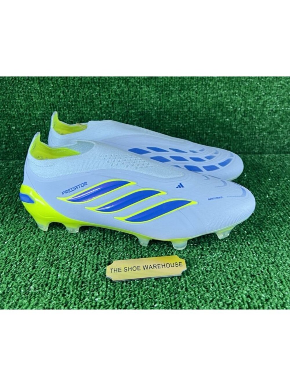 Men Adidas Predator 26 Elite Laceless FG Ice Precision Pack Cleats JS0410 Size 8